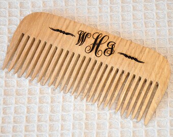 Personalized Monogram Wooden comb, Monogrammed gifts, Monogram Gift Comb, Personalized Gifts for Her, Engraved comb Pocket comb,Organic comb