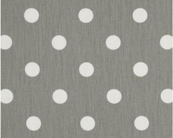 1/2 Yard Gray and White Polka Dot Fabric - Premier Prints Storm and White Twill Polka Dot Fabric HALF YARD