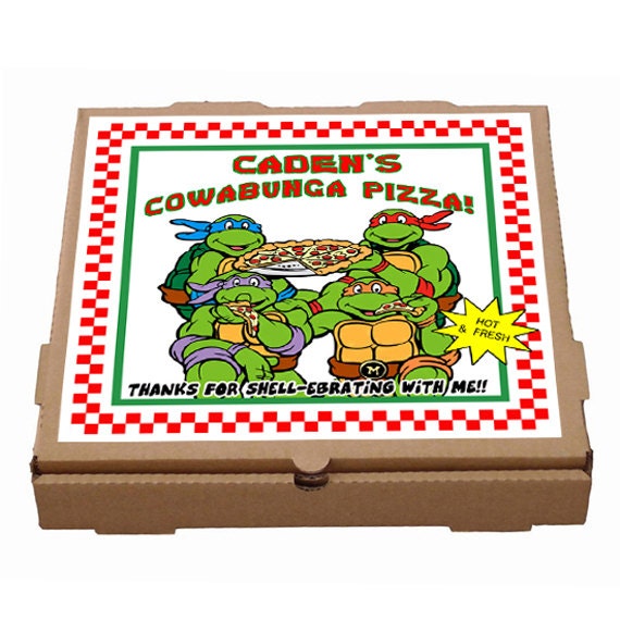 Teenage Mutant Ninja Turtles Pizza Box Label Printable