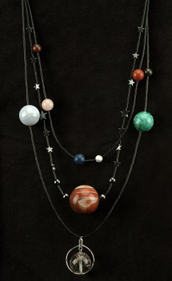 Items similar to Solar System Necklace on Etsy