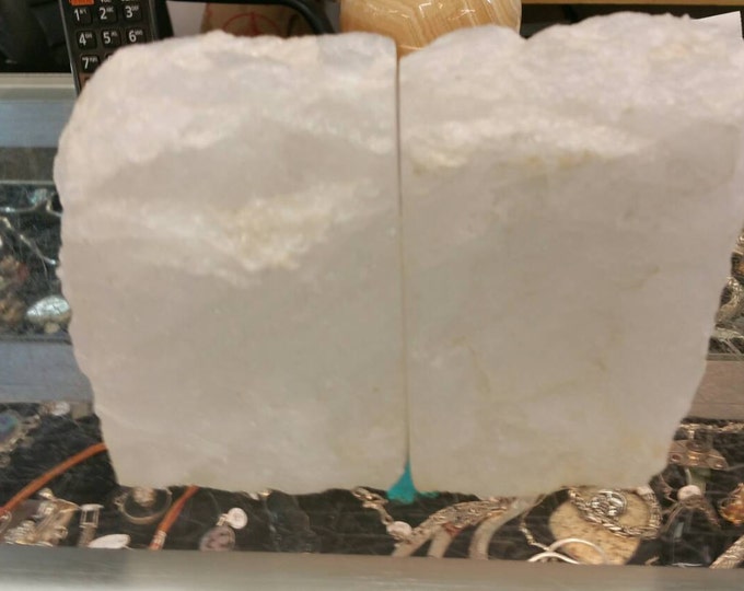 Quartz Crystal Bookends- Handmade from Crystal Quartz in Brazil- Healing Crystals \ Bookends \ Geode \ Quartz Bookends \ Quartz \ Bookend