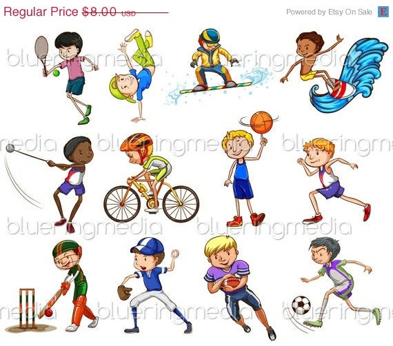 25% OFF Sports set by BlueRingMedia on Etsy