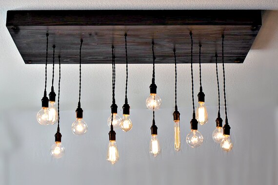 Industrial Rustic Chandelier 1 - Flush Mount Lighting - iD Lights