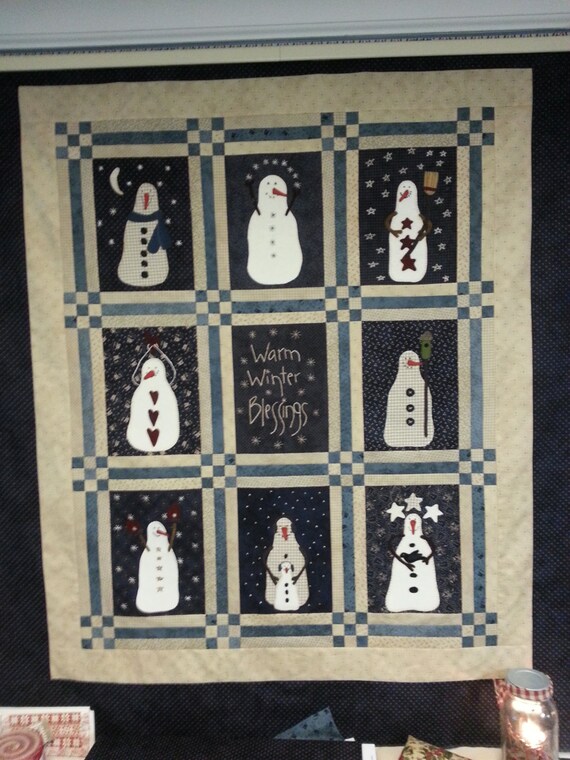 Warm Winter Blessings A complete quilt top kit with pattern