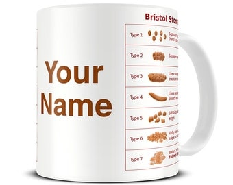 Nurse Mug - Nurse Gifts - Med Student Gifts - Personalised Bristol Stool Chart Mug - Funny Nurse Gift - Student Nurse Gifts - MG097