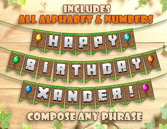 minecraft-birthday-banner-party-printable-personalized-customizable