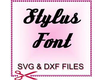 Script Font SVG - Font Design Files For Use With Your Silhouette