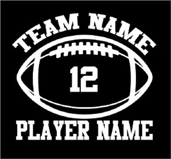 Custom Football Decal // Football Vinyl Decal // Custom Decal