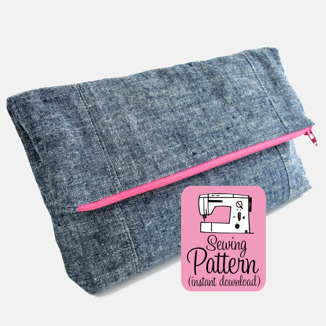 Fold-Over Clutch PDF Sewing Pattern Sew a fold over style