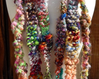 Handspun Yarn-Crocheted Scarves Collection
