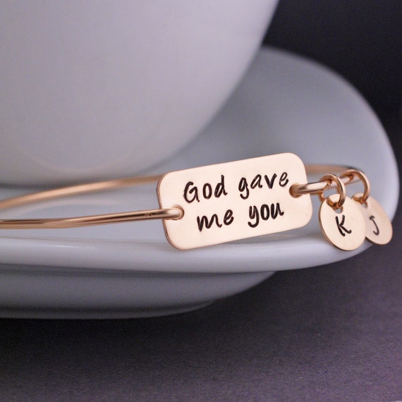 Jewelry for Mom Gold God Gave Me You Bracelet by