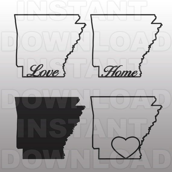 Download Arkansas SVG FileArkansas Outline SVGCutting Template for