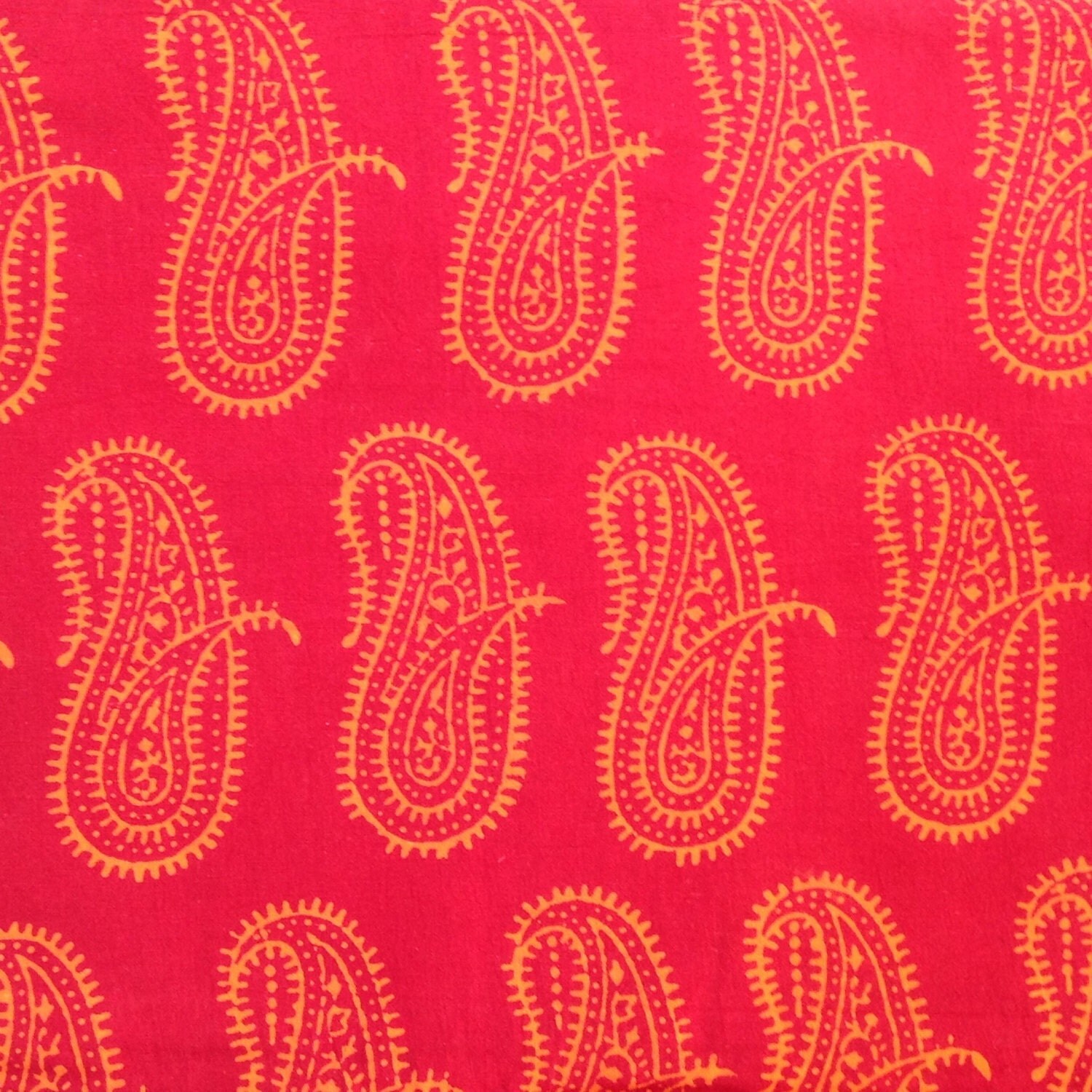 Indian block print paisley fabric Indian by urbanprairiegirl