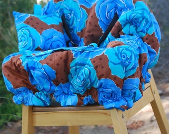 Ready to ship - Shopping Cart Covers - Boutique Shopping Cart Cover for Girl - Teal Rose