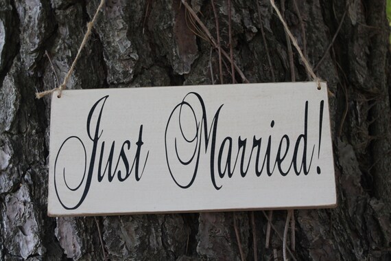 Rustic Just Married Sign 2