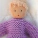 Waldorf doll handmade of natural eco materials 13inch-one of a kind