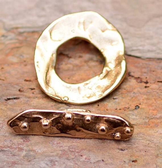 Rustic Dotted Bar Toggle in Gold Bronze