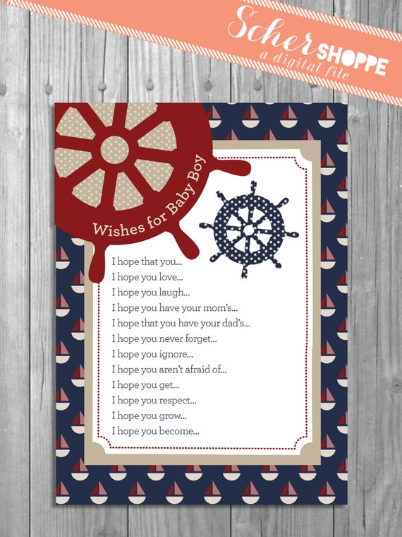 Ahoy It's a Boy Nautical Baby Shower Game // Party Favor