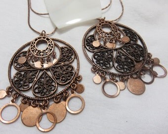 Charlotte Russe Copper Like Dangle Necklace