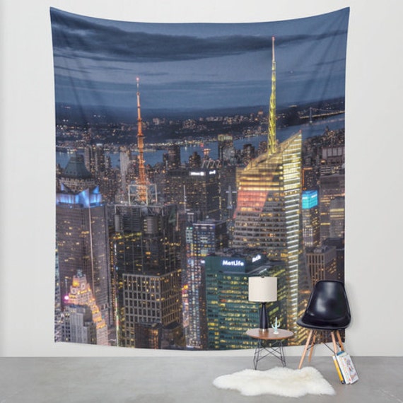 New York Tapestry Manhattan Tapestry Landscape Wall by MGMart