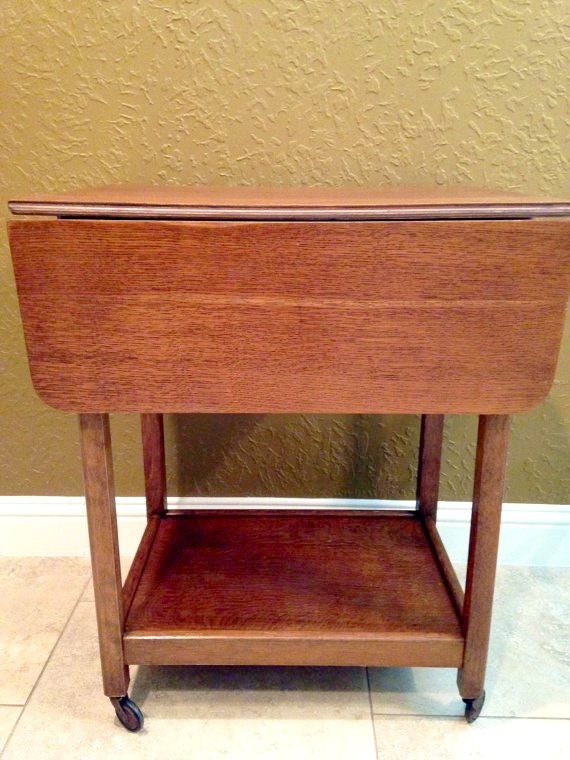 Fabulous Circa 30’s Drop Leaf Tea Cart, Serving Table Haute Juice