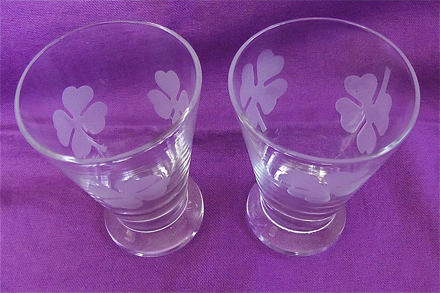 Vintage Shamrock Glasses