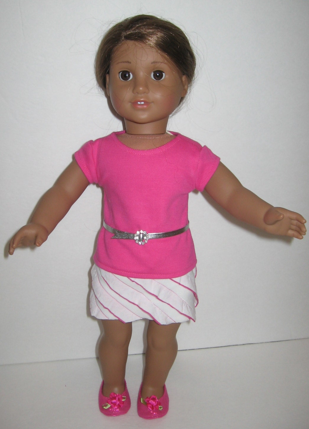 American Girl Doll Clothes Top and Skirt Outfit by girlydezines