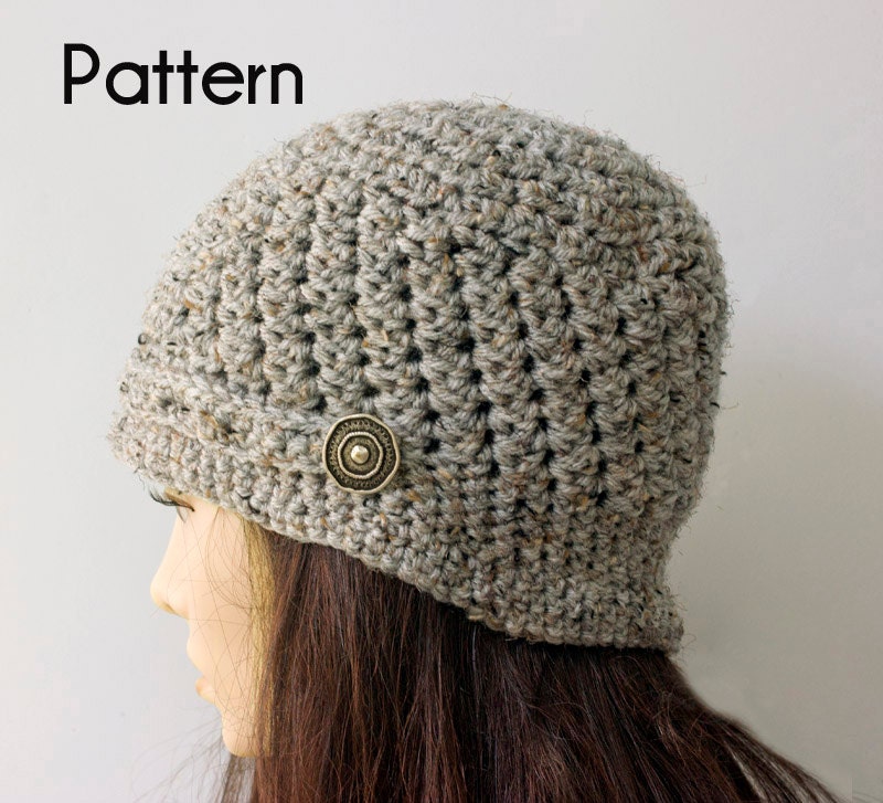 cloche-hat-crochet-pattern-instant-download-easy-hat