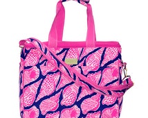 Lilly Pulitzer Insulated Wine Bag, Cooler Bag For Beach Or Picnic, Wine Bottle Bag