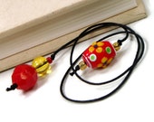 Beaded Bookmark Red Yellow Flower Book Thong Book Cord String Bookmark Gift under 5 Book Club Teacher Gift Beaded Bookmark Red Yellow Flower Book Thong Book Cord String Bookmark Gift under 5 Book Club Teacher Gift