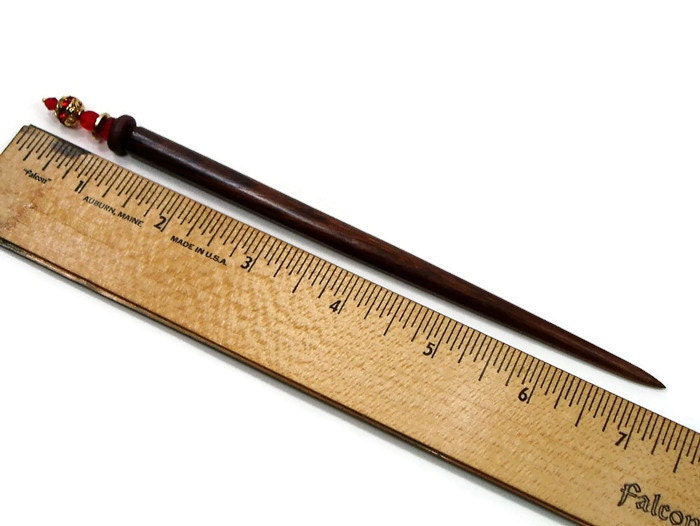 Laying Tool Sewing Stiletto Needlepoint Red Gold Beaded