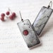 Red Moon Earrings - Red and Black earrings - Full Moon earrings - Halloween jewelry (E035)