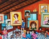 Fine Art Blank Greeting Cards Giclee Big Eyes Children Attic from Original Painting Margaret's Children by k Madison Moore Fine Art Blank Greeting Cards Giclee Big Eyes Children Attic from Original Painting Margaret's Children by k Madison Moore