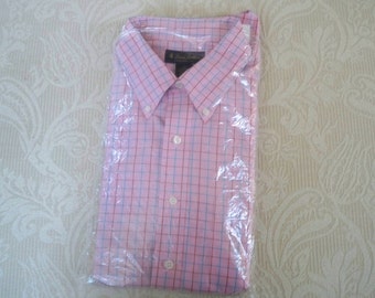 Vintage Men's Clothing Short Sleeve Shirt Brooks Brothers Sixe XL
