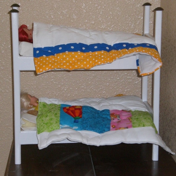 White Bunk Bed for Barbie size doll by Judy Illi by judyillicrafts