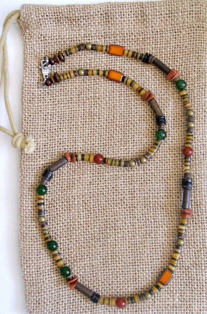 Irish Men's Gemstone Beaded Necklace