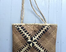 Handwoven Straw Purse For Women - Vintage Rattan Shoulder Bag Beach Tote With Removable Chain