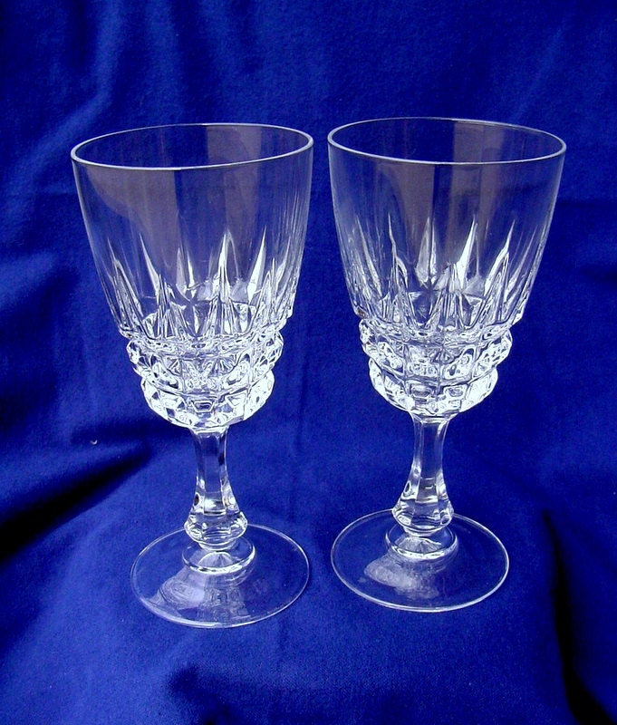 4 Cristal d'Arques Wine Glasses Vintage Crystal Glass