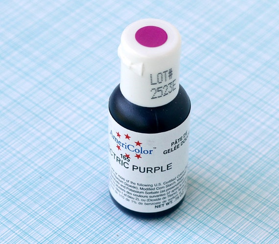 Electric PURPLE Food Coloring, Americolor Gel Paste Food Coloring, Purple Food Dye Il_570xn
