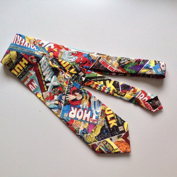 Ready to ship Superhero Ties Men's Necktie avengers