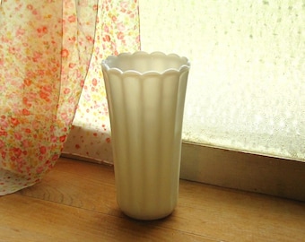 Large Vintage Milk Glass Flower Vase