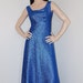 LAST CALL 70s Blue Metallic Glitter Gown / 60s 70s Metallic Maxi Evening Dress / 1970s Royal Blue Lurex Cocktail Party Dress Evening Gown