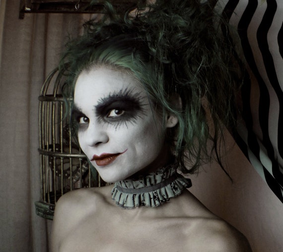 Grey Cloudy Day Distressed Neo Victorian Circus Clown ruff Grey Cloudy Day Distressed Neo Victorian Circus Clown ruff