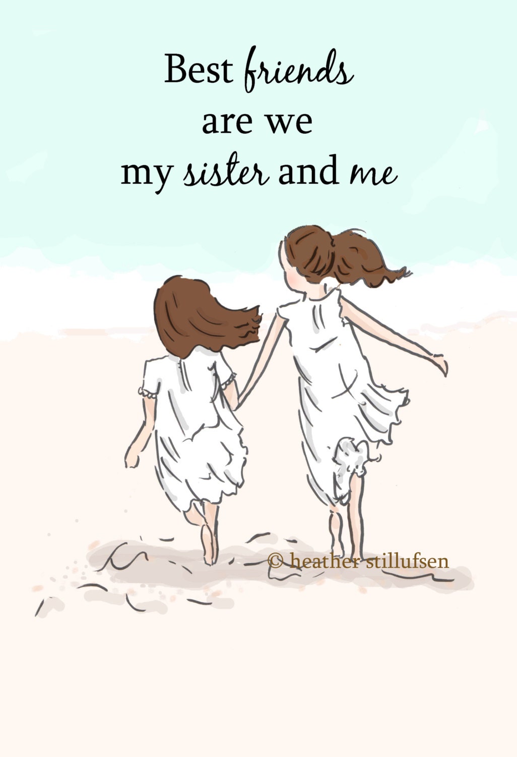 Sister Wall Art Best Friends Are We Sisters