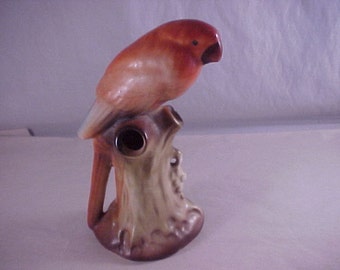 Czechoslavakia Pottery Bird Bud Vase