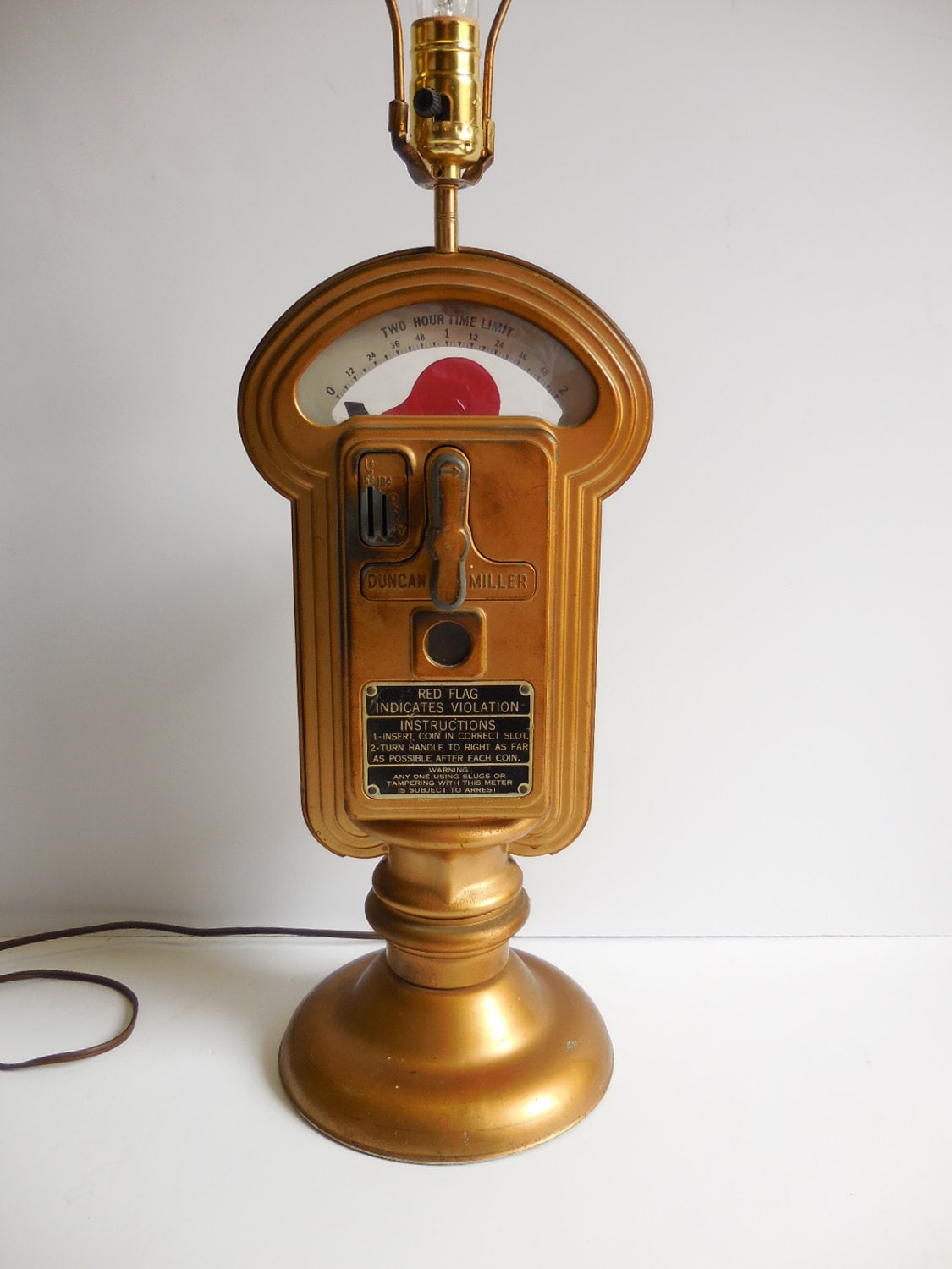 Vintage Parking Meter lamp Repurposed light Industrial City