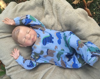 Reborn Baby Boy, hand panted, magnetic pacifier, ready to ship