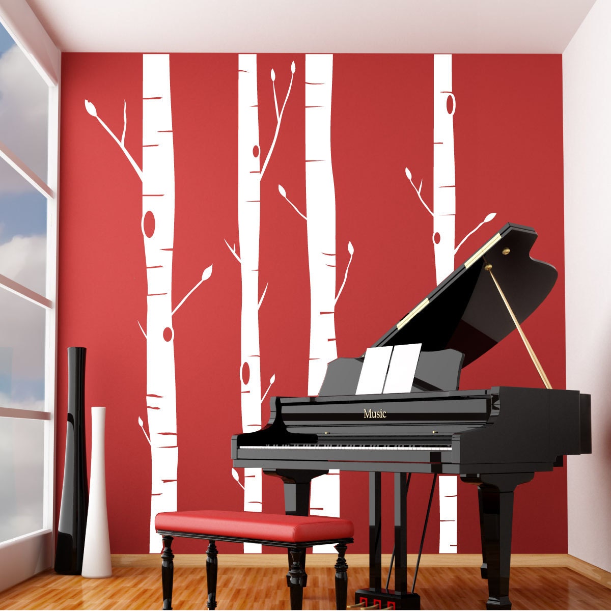 Aspen Trees Vinyl Wall Decal 