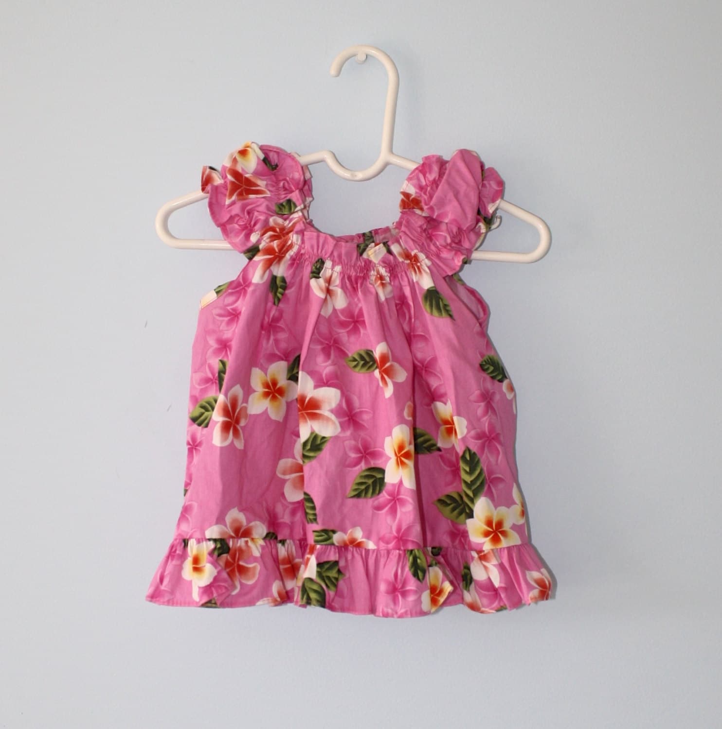 Vintage baby girl's Hawaiian dress . pink by FoxyBritVintage
