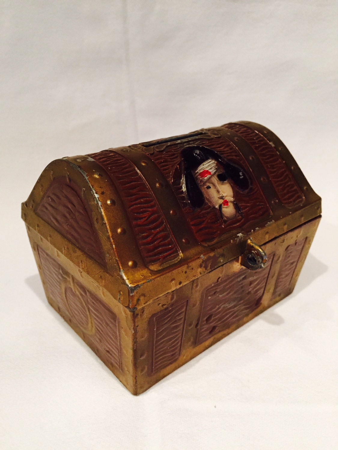 Pirate Treasure Chest Metal Coin Slot Bank Haute Juice